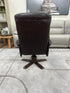 Picasso Relax Recliner Chair & Stool In Chocolate
