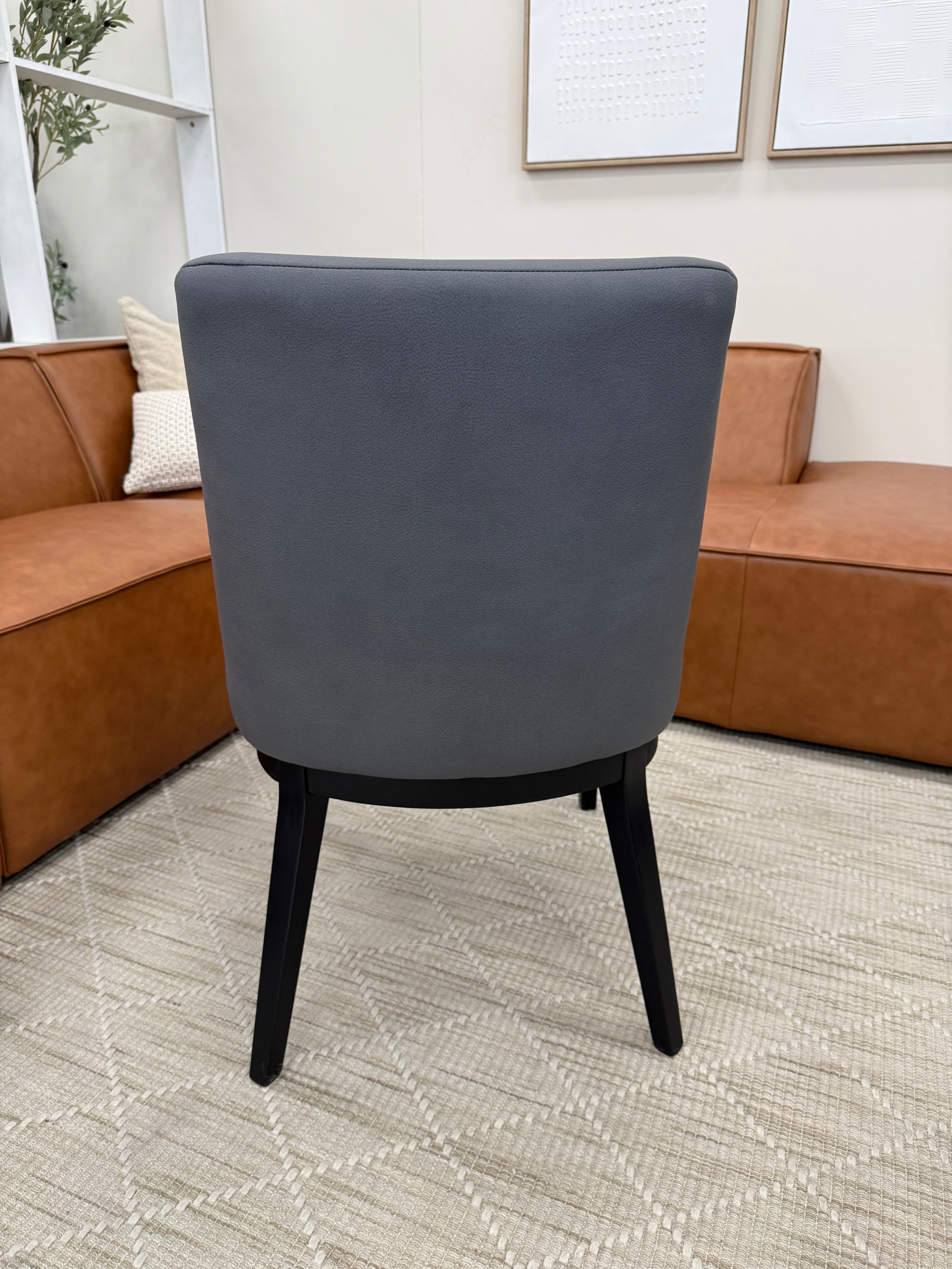 Ginko Dining Chair In Licorice Grey Endurotek