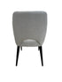 Clinton Dining Chair  In Light Grey Charcoal With BlackLeg