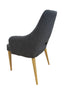 Clinton Dining Chair  In Charcoal With Natural Leg