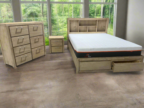 Avana 4 Piece King Bedroom Package In Natural Finish