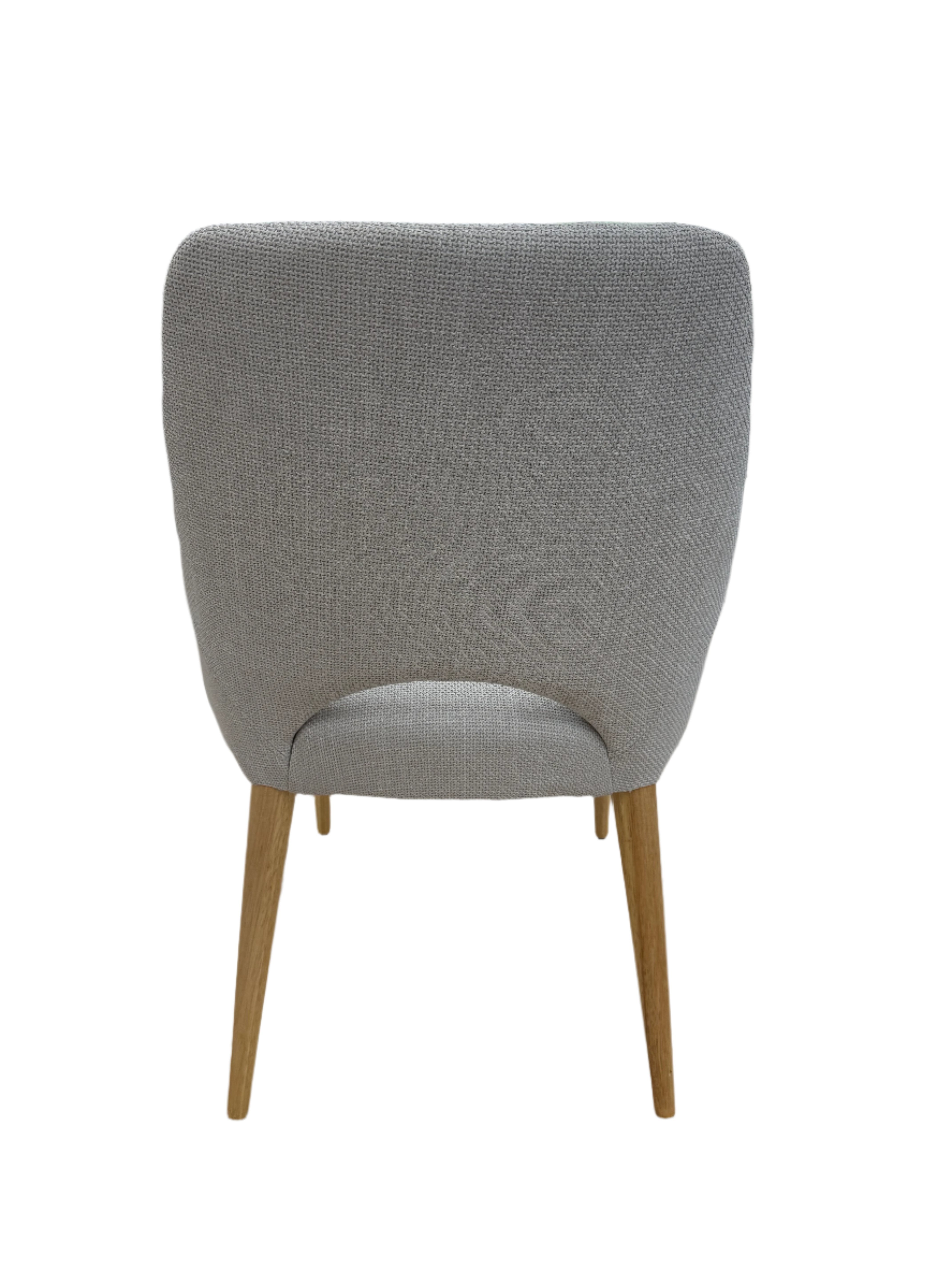 Clinton Dining Chair  In Light Grey With Natural Leg