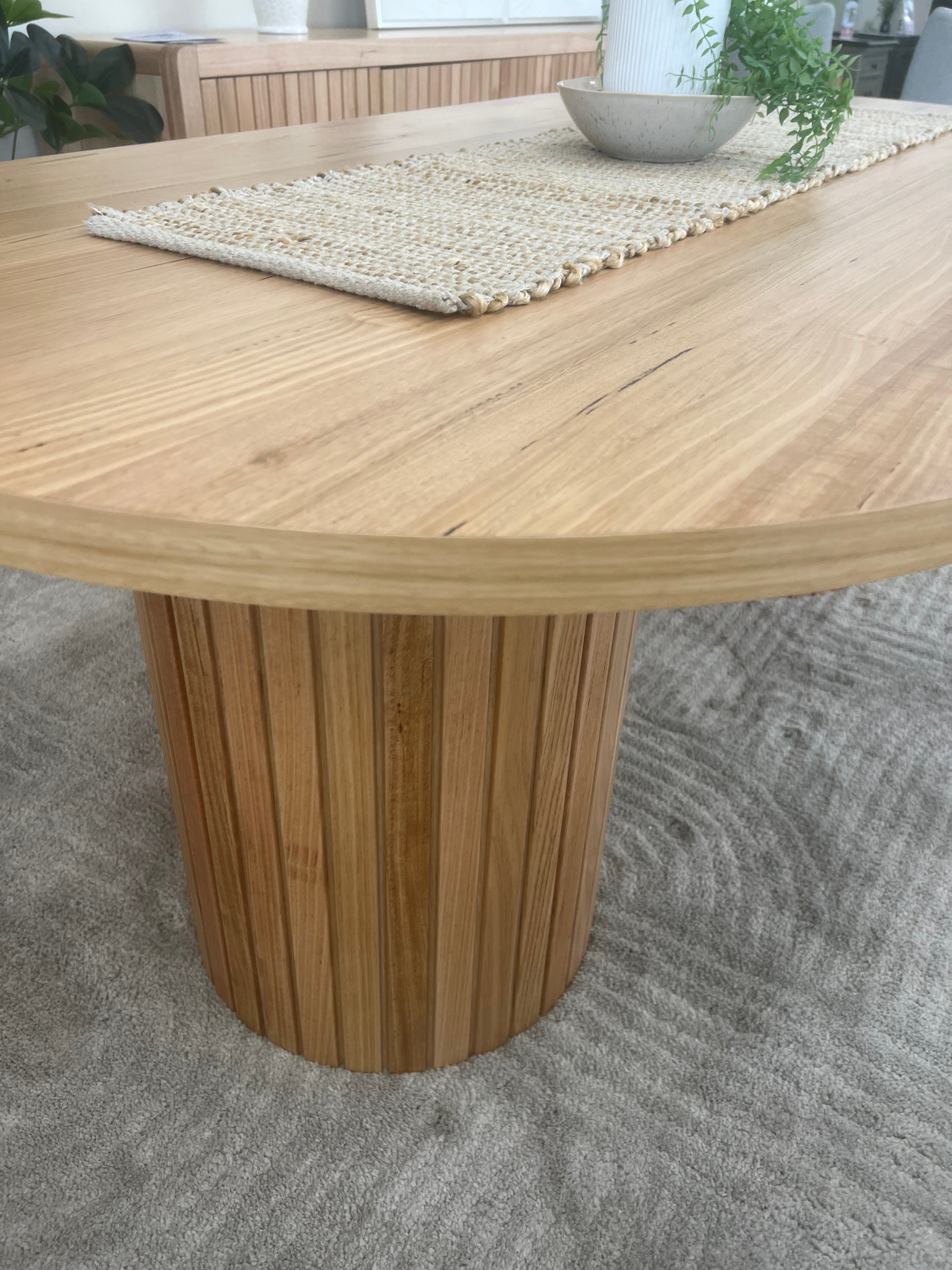 Morocco 140cm Oval Coffee Table In Natural Australian Messmate