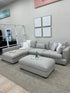 Montego Left Side Chaise in Glacier Grey