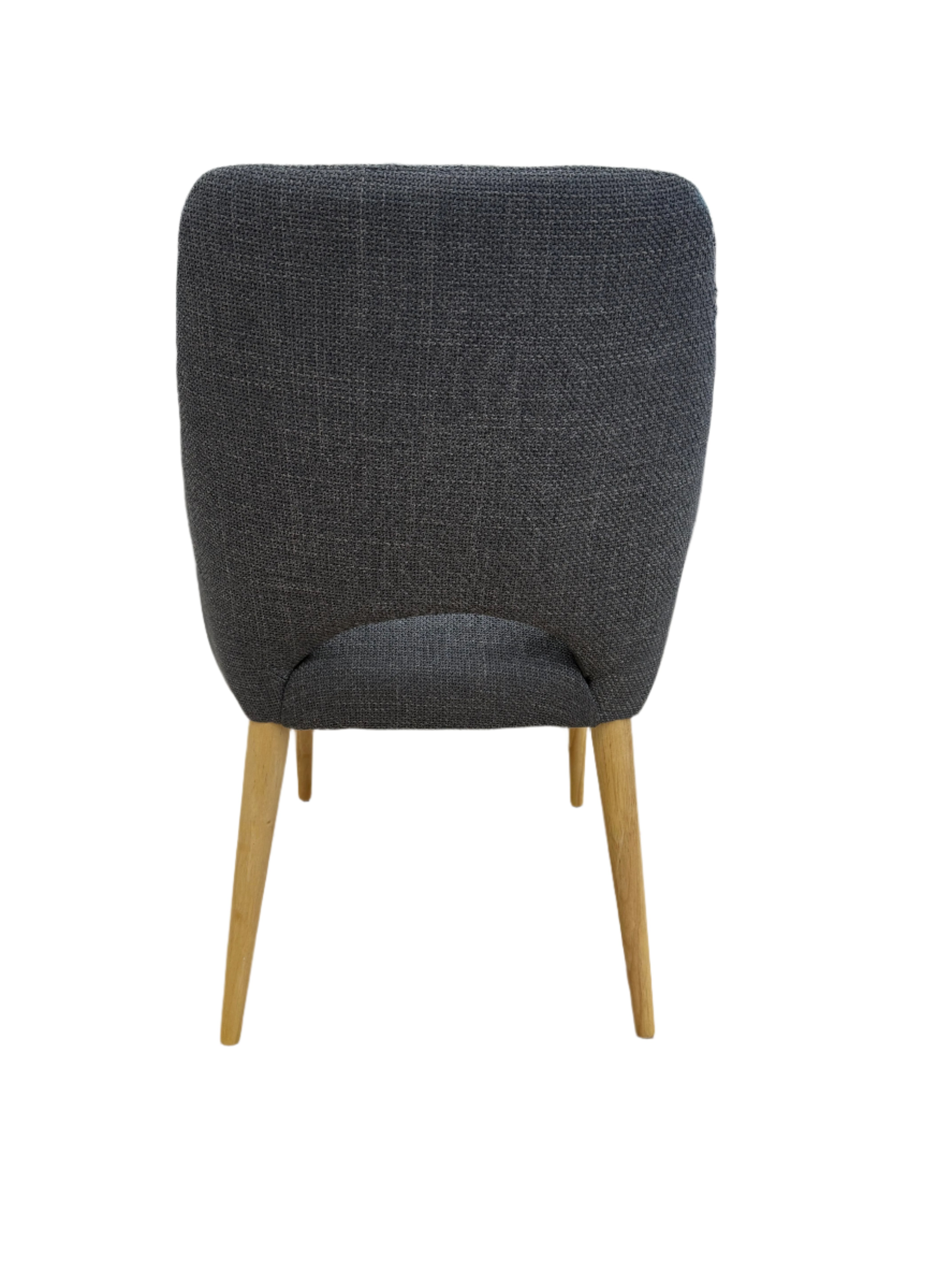 Clinton Dining Chair  In Charcoal With Natural Leg