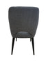 Clinton Dining Chair  In Charcoal With BlackLeg