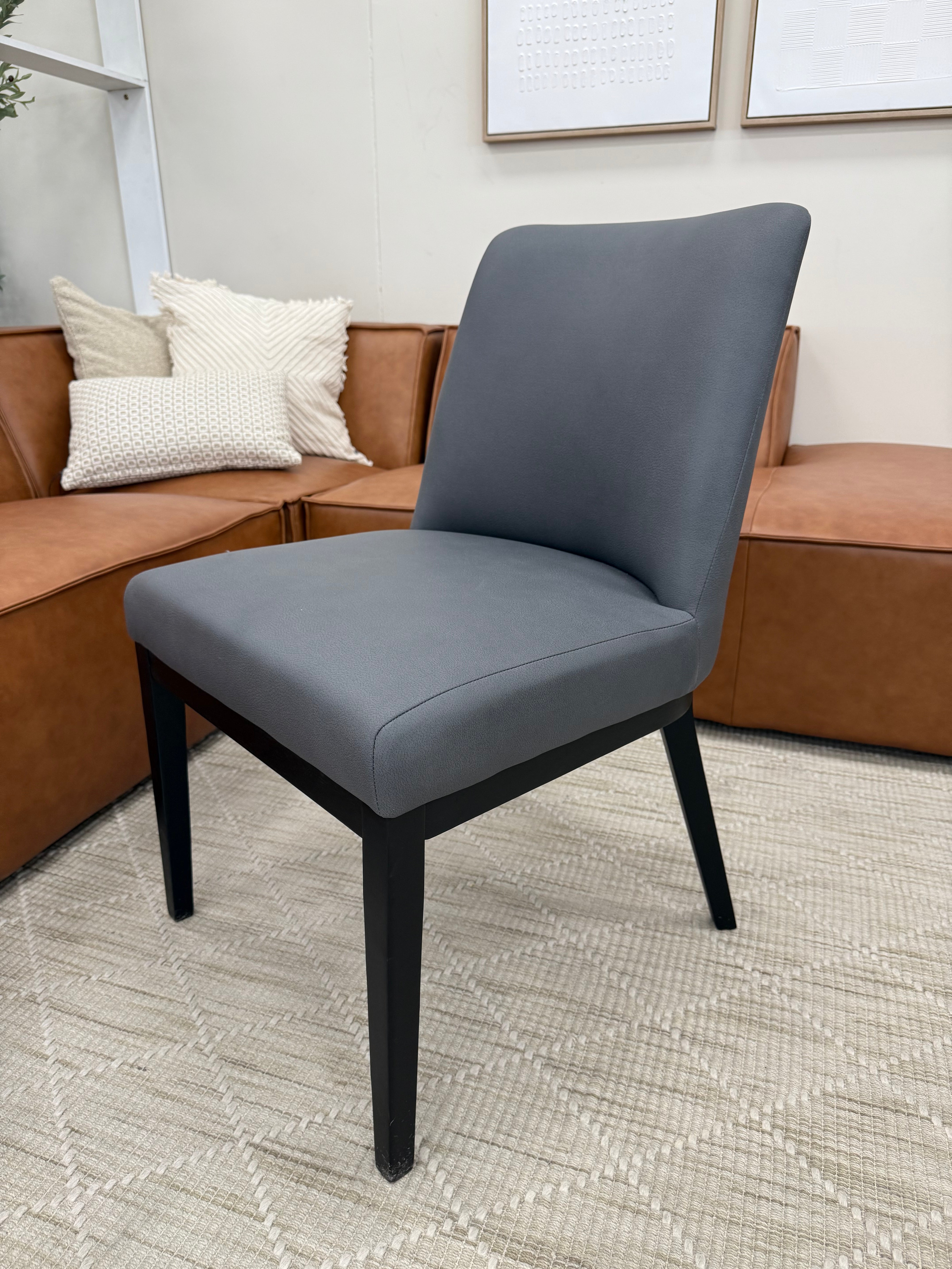 Ginko Dining Chair In Licorice Grey Endurotek