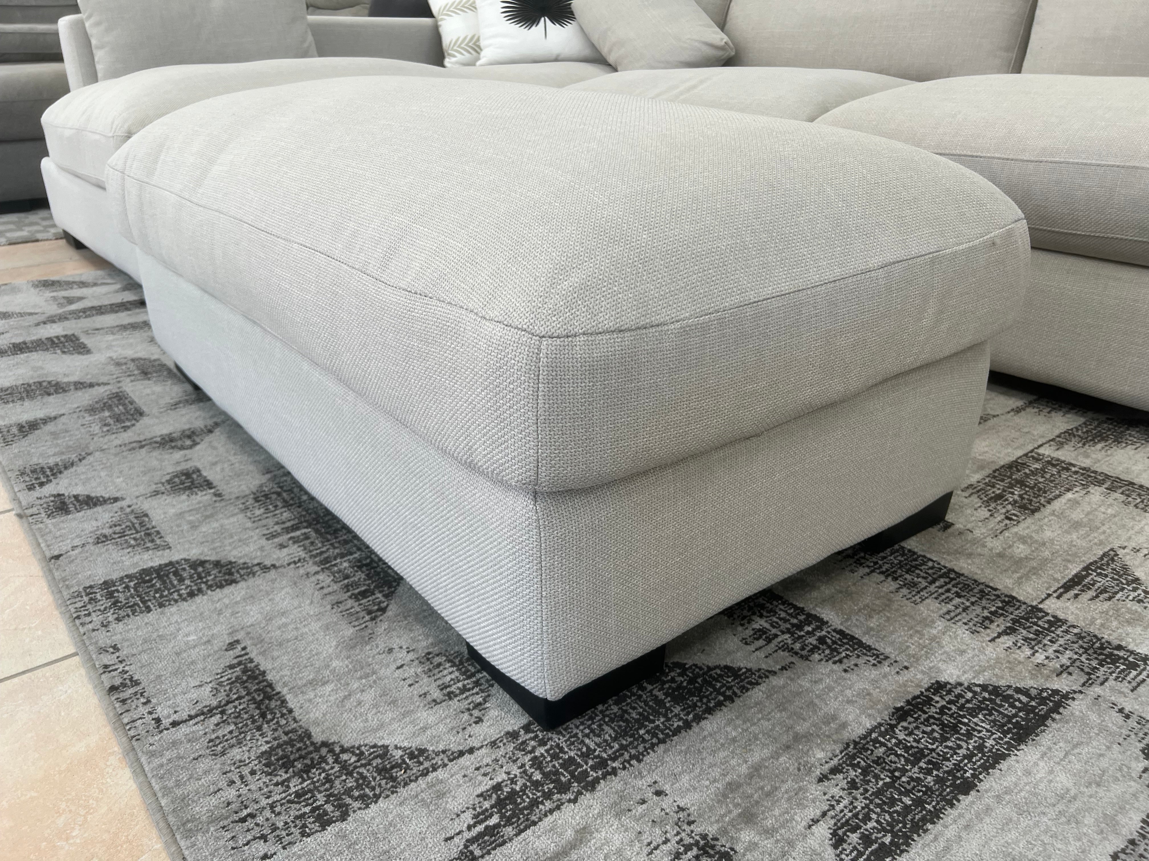 Montego Ottoman In Glacier Grey