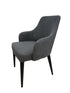 Clinton Dining Chair  In Charcoal With BlackLeg