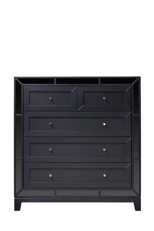 Dalton Black Mirror Tallboy Chest