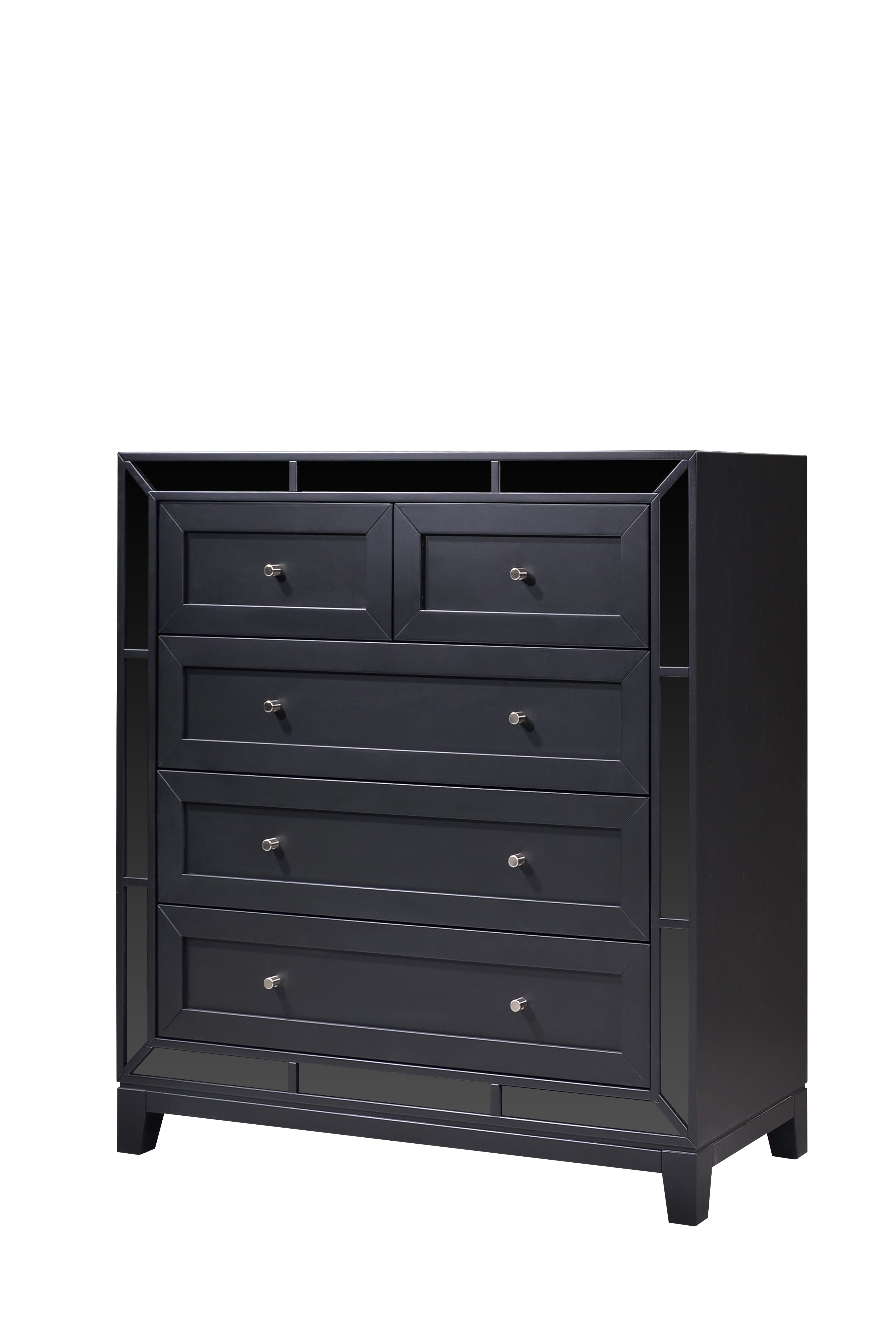 Dalton Black Mirror Tallboy Chest