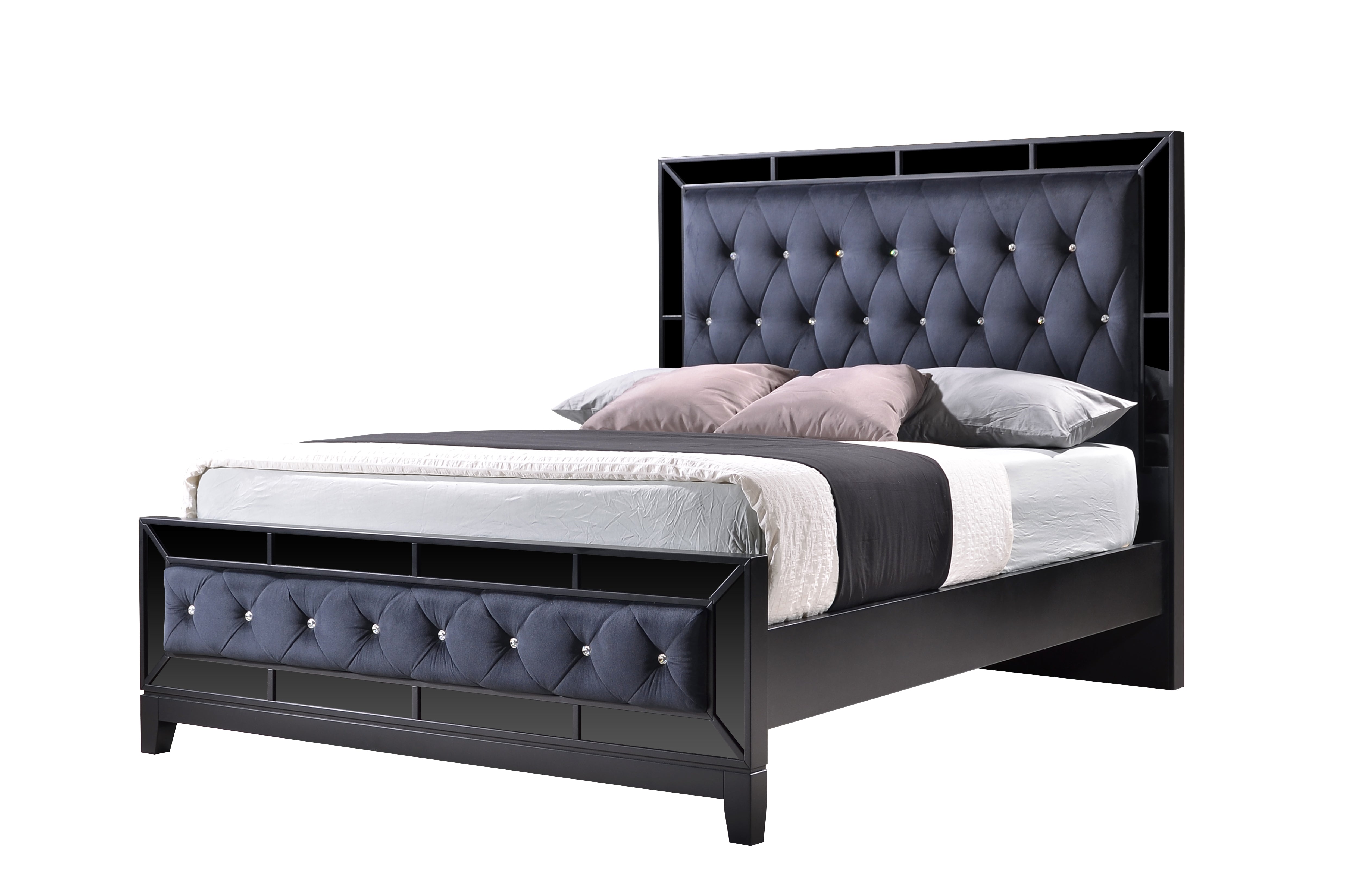 Dalton Black Mirror King Size Bed