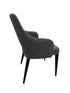 Clinton Dining Chair  In Charcoal With BlackLeg