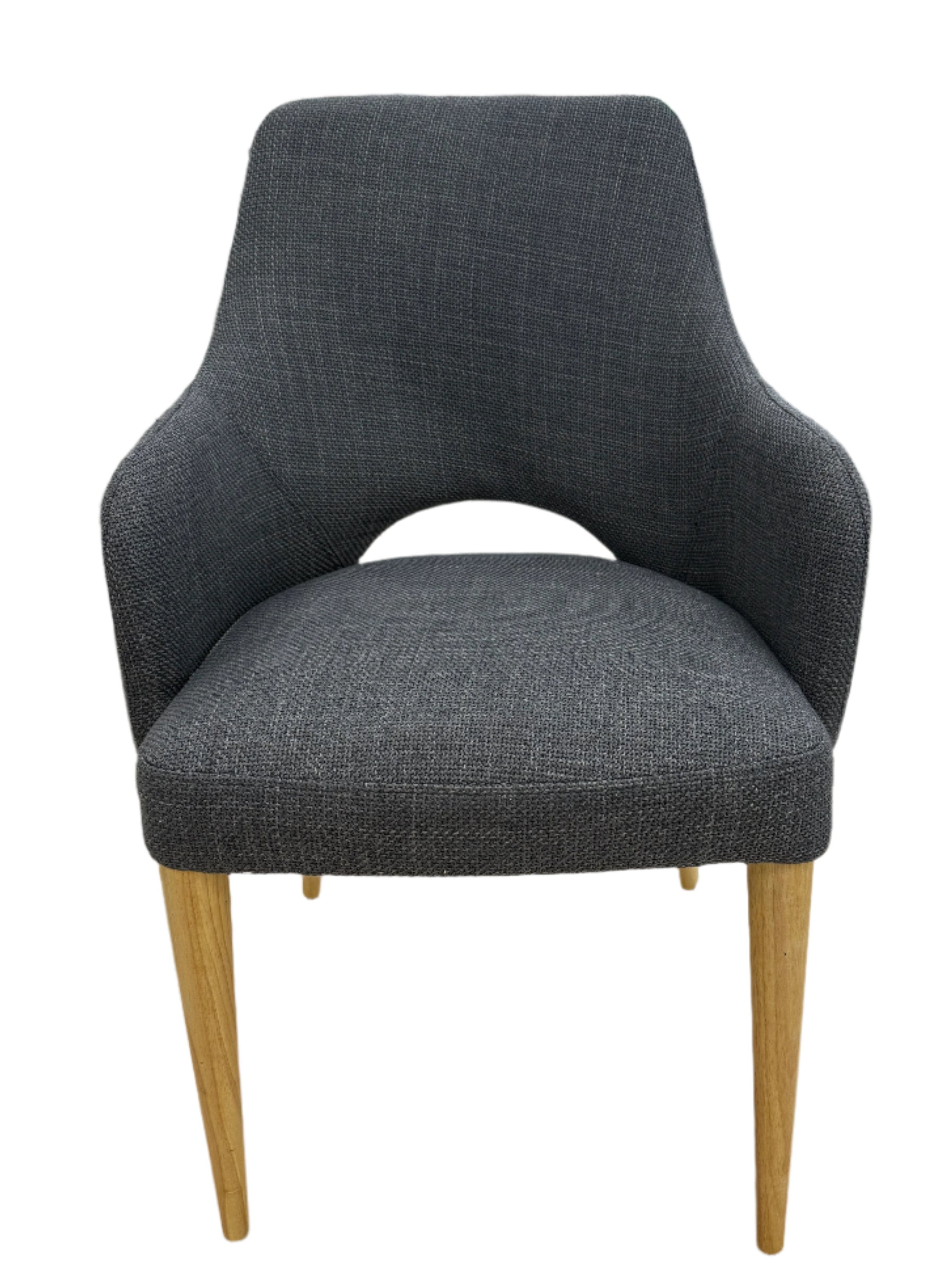 Clinton Dining Chair  In Charcoal With Natural Leg