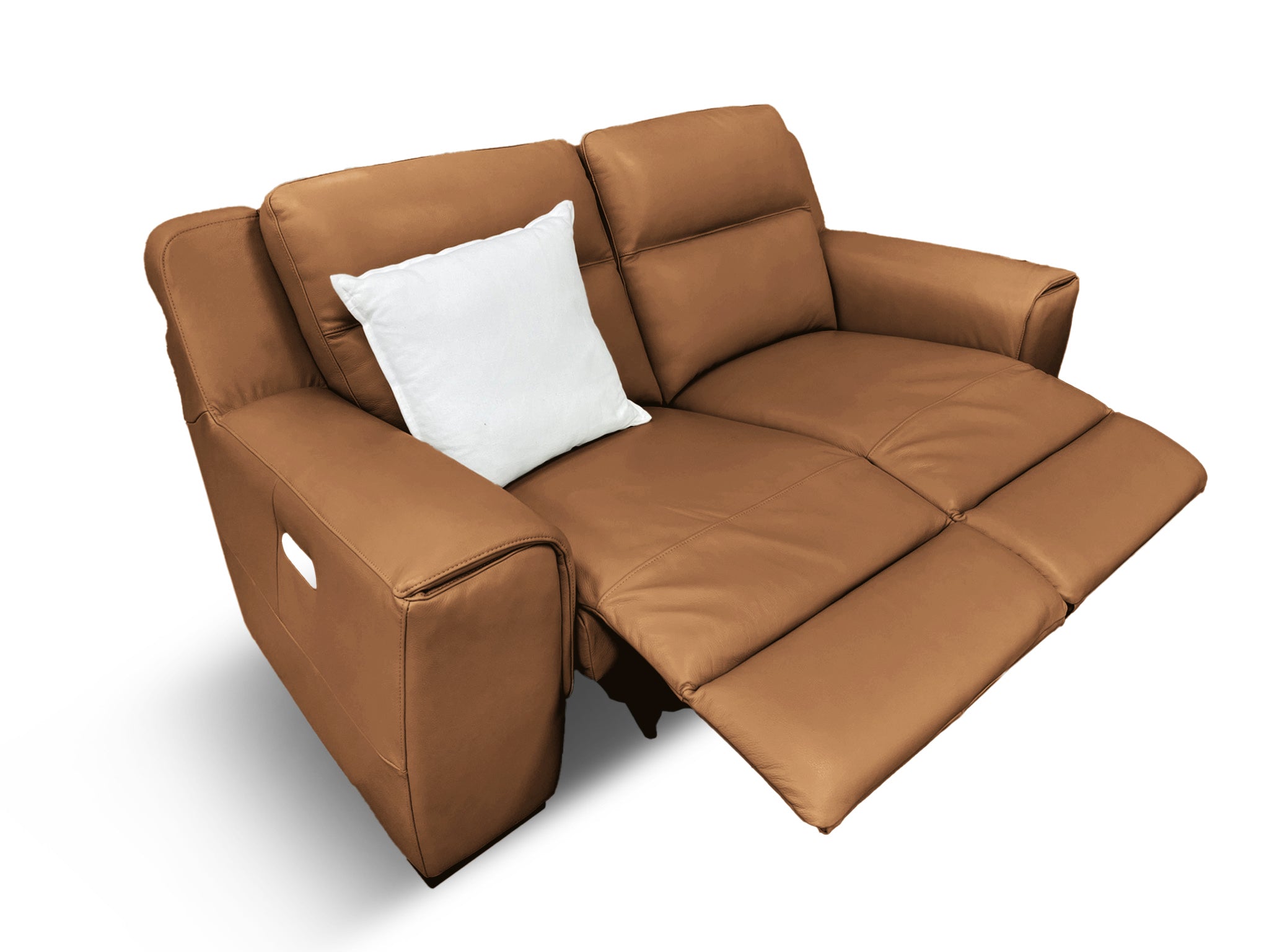 Jonah 2 Seater Dual Motor Sofa In Tan Leather