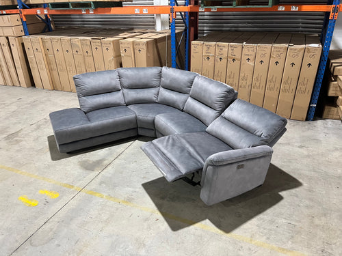 Taranto 4 Piece Left Chaise With Electric Recliner