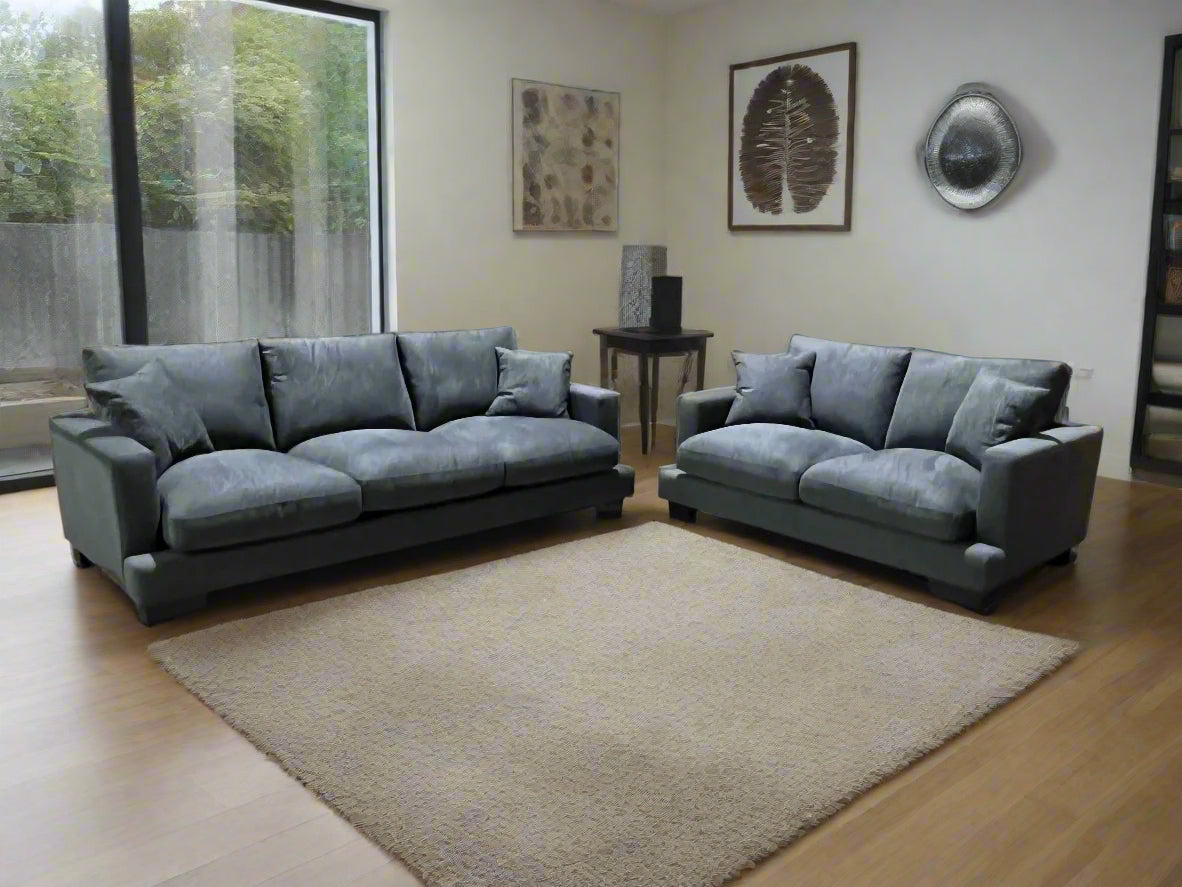 Piper 3+2 Sofa Package In Charcoal Grey