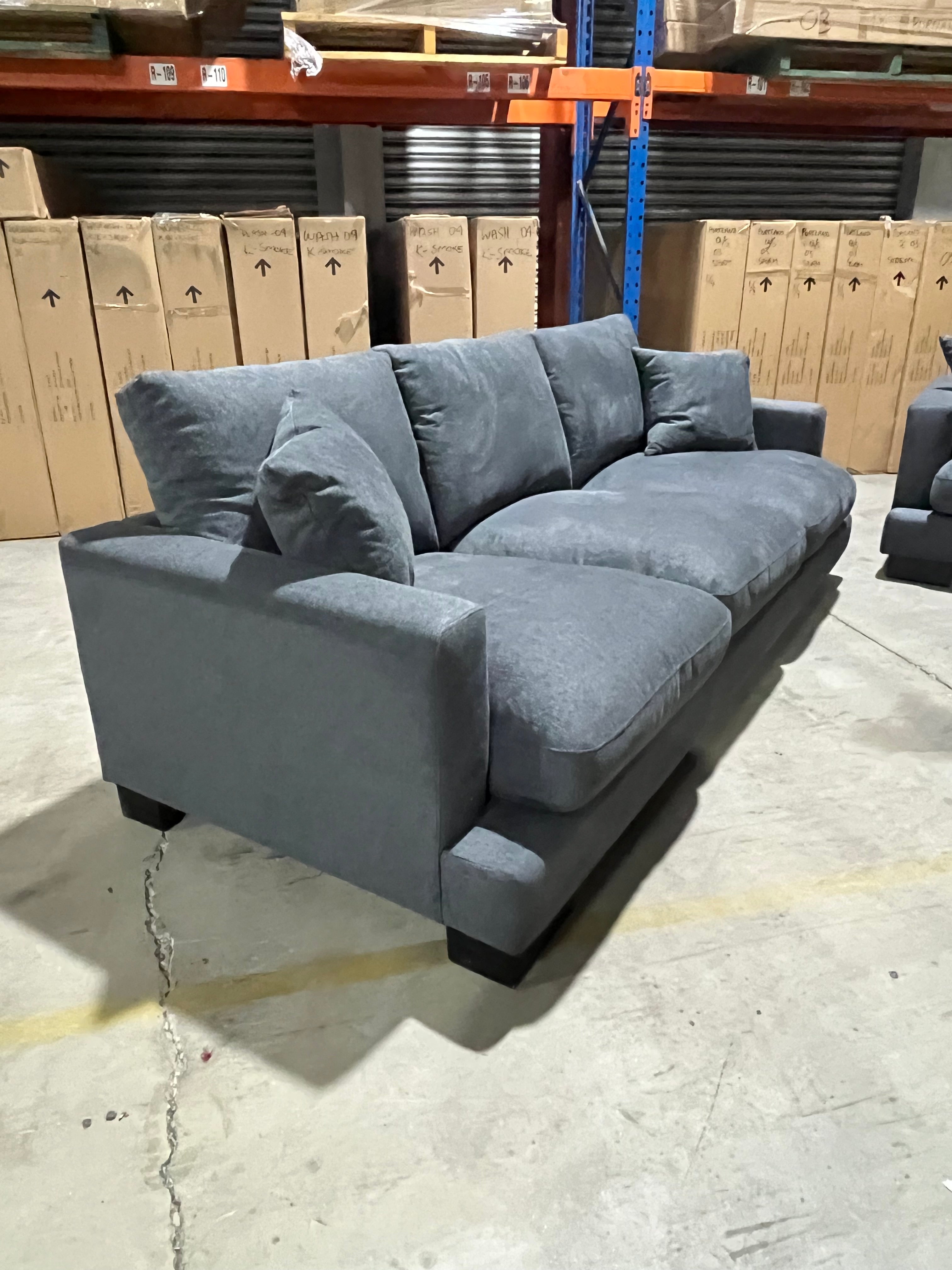 Piper 3+2 Sofa Package In Charcoal Grey