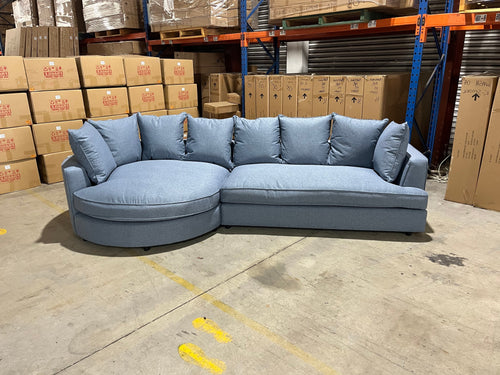 Jamie Left Chaise In Blue