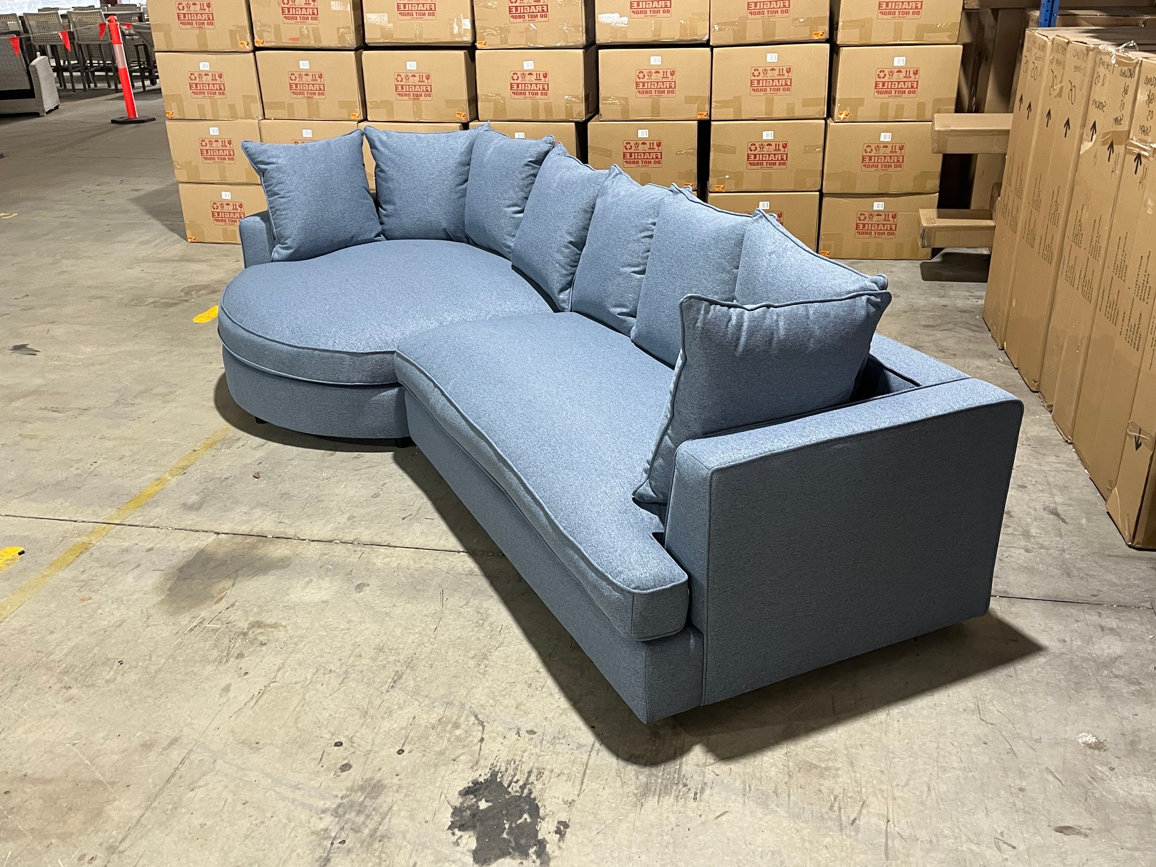 Jamie Left Chaise In Blue