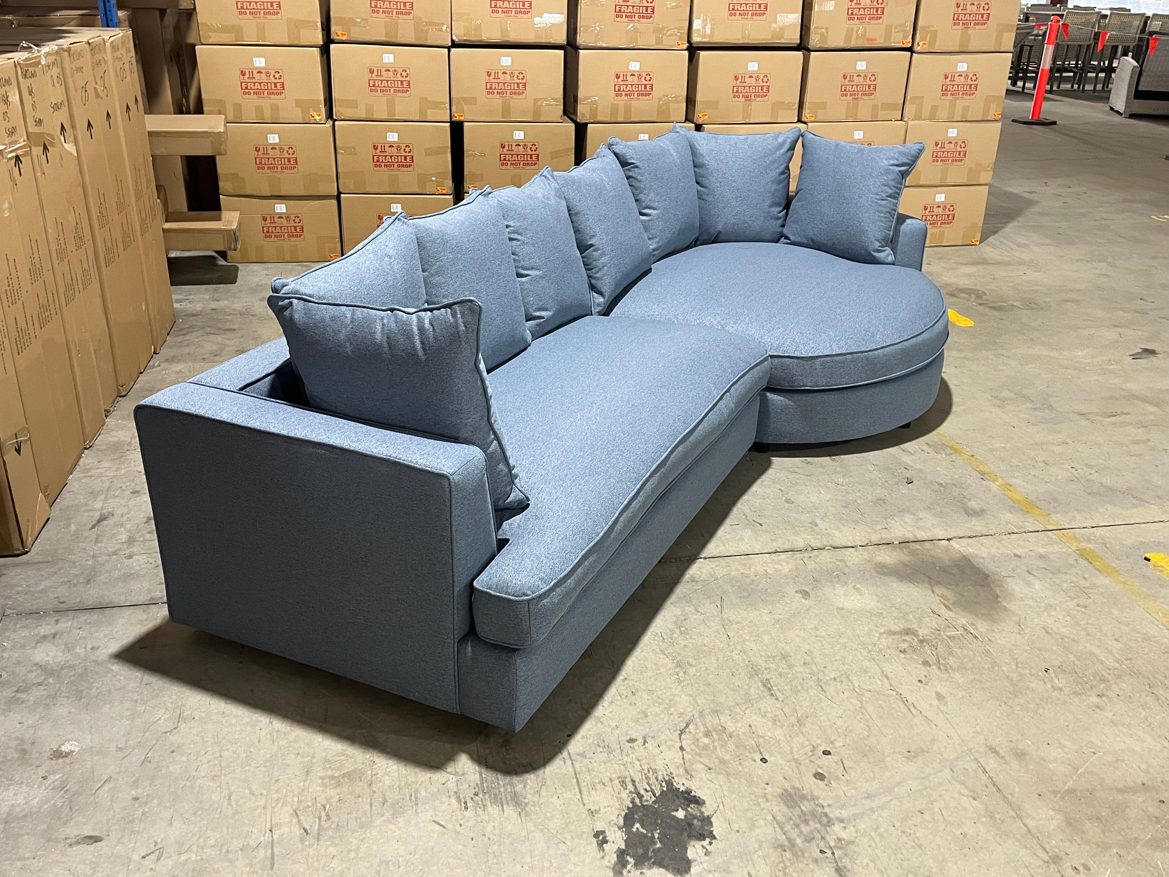 Jamie Right Chaise In Blue