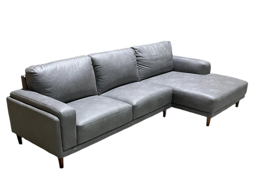 Dustin right chaise in grey