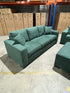 Amarda 3+2+scatters and ottoman in Green