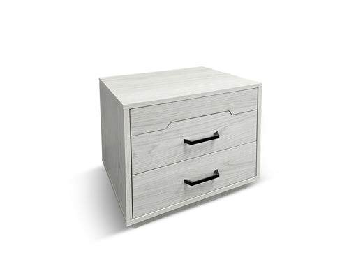 Atlanta bed side chest in grey wash finish (chicago)