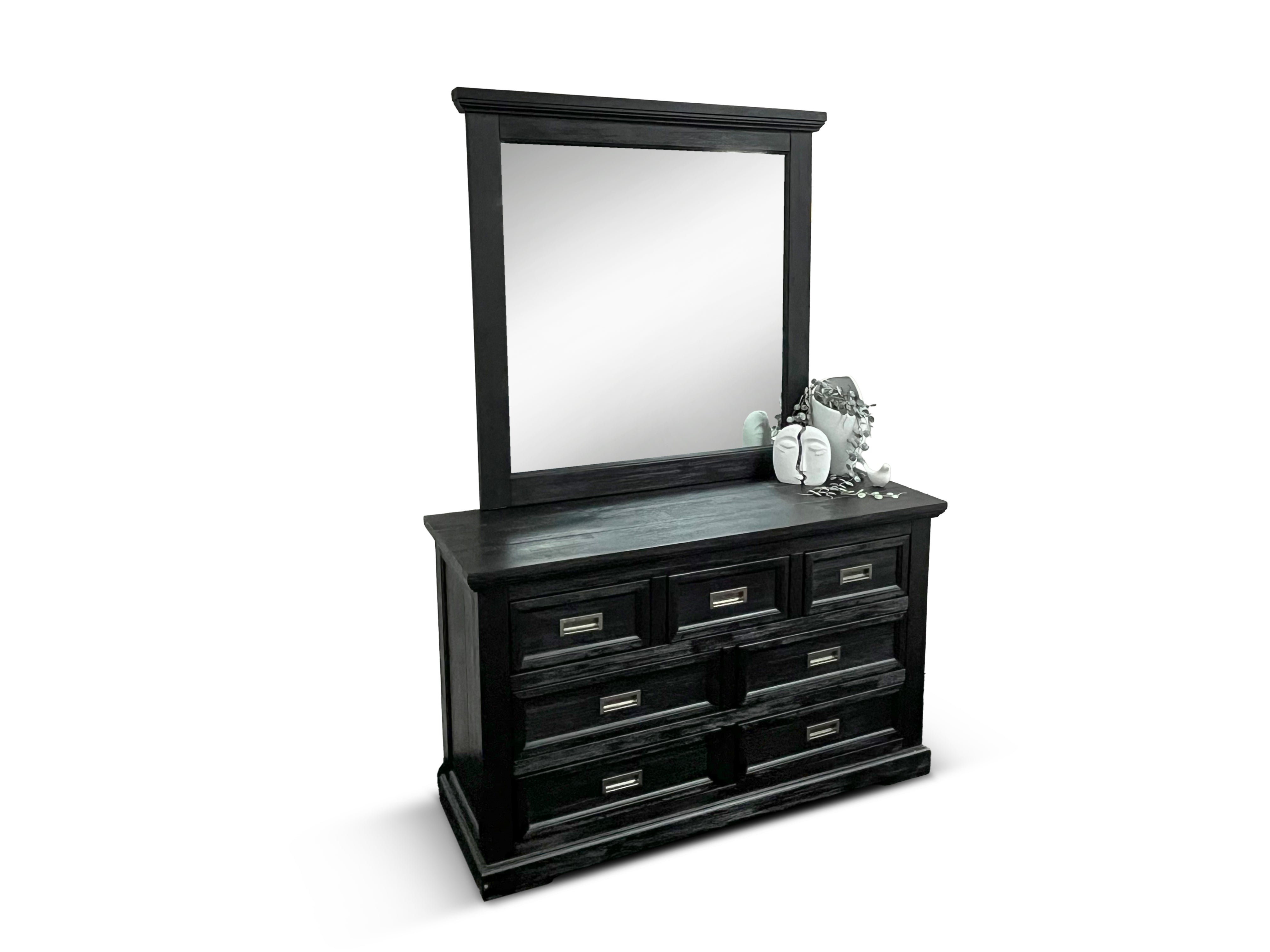 Calloway dressing table inc mirror in black prb1006/7