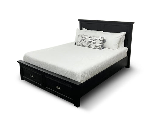 Calloway king size bed in draws in black prbkb2d