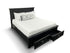 Calloway queen size bedf inc draws in black prbqb2d