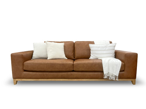 Bliss 3 Seater In Tan Leather