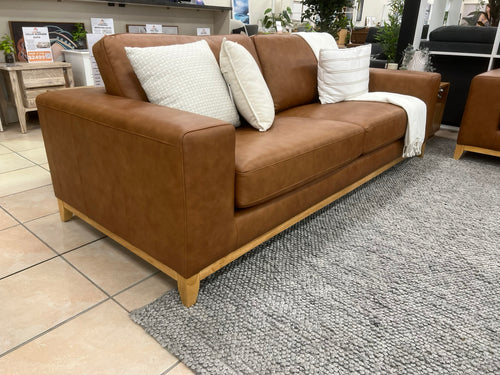 Bliss 3 Seater In Tan Leather