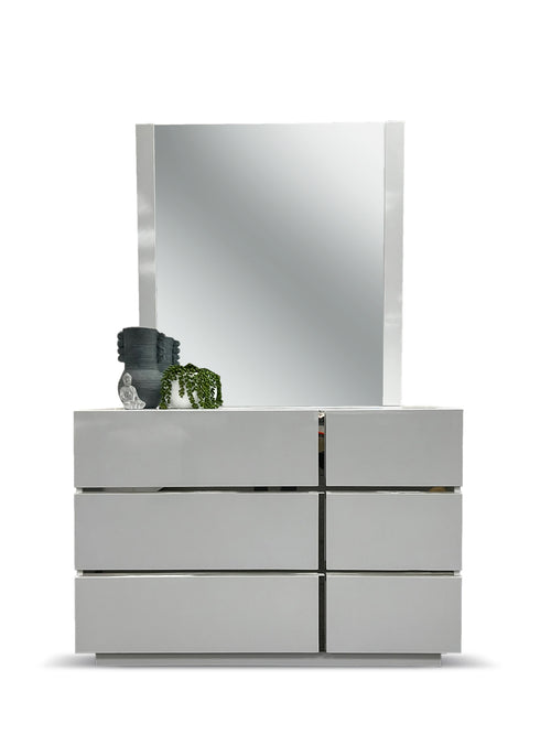 Davis dressing table inc mirror in gloss white