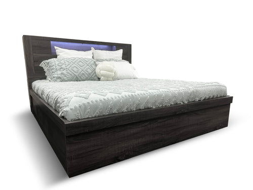 Vienna king size bed in grey