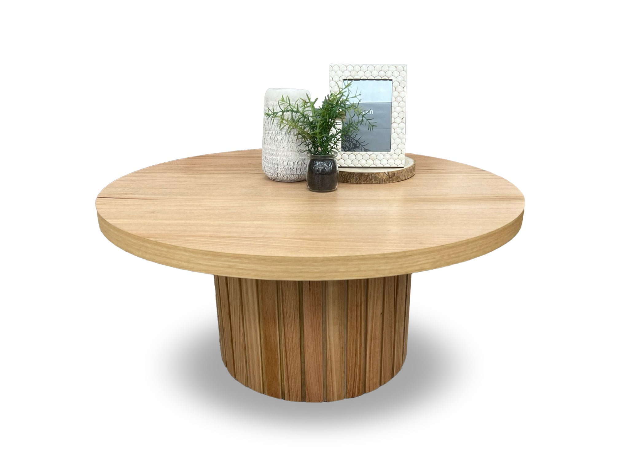 Morocco 90cm Round Coffee Table In Natural Australian Messmate