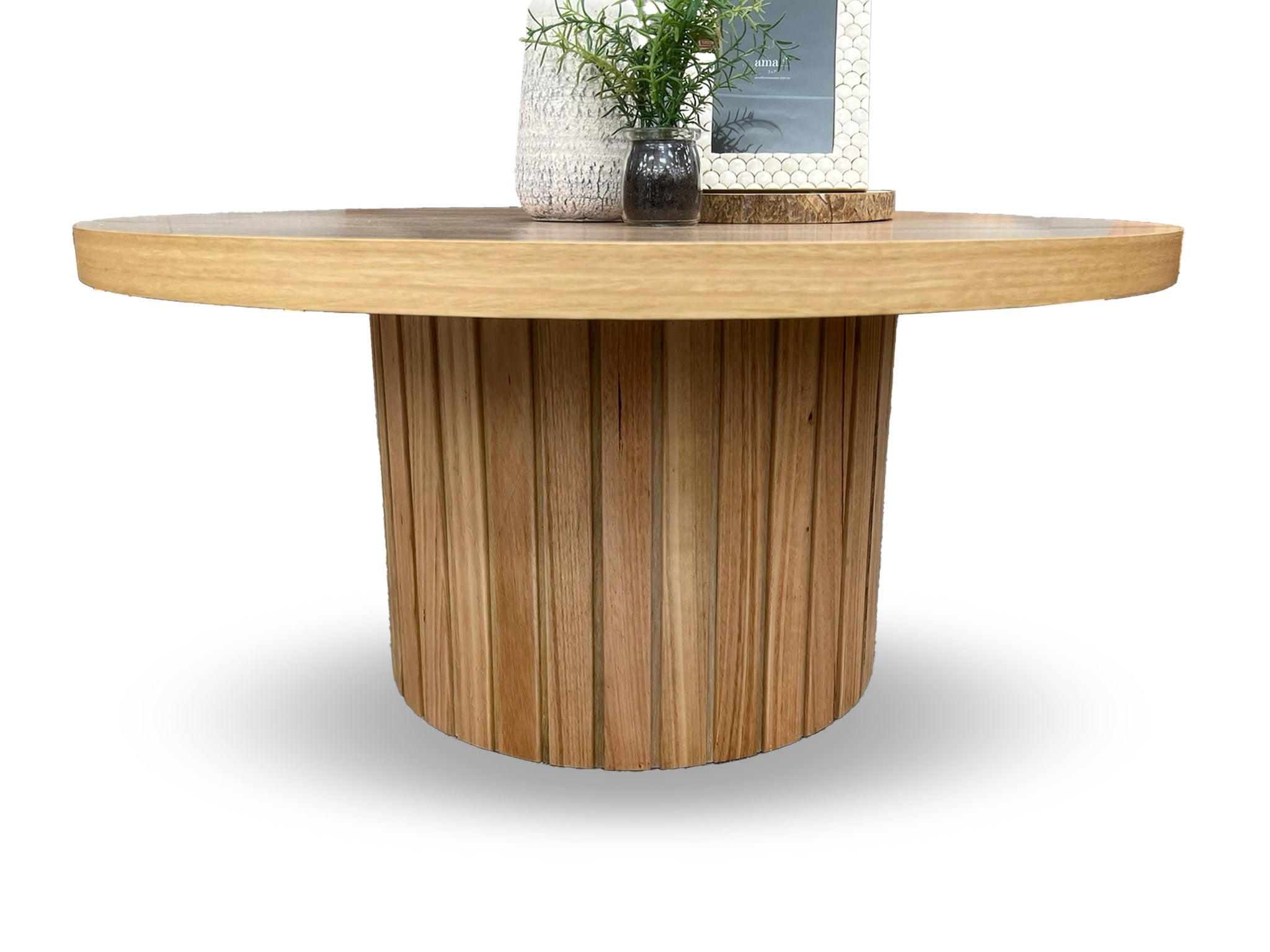 Morocco 90cm Round Coffee Table In Natural Australian Messmate