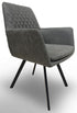 Bermuda Upholstered Dining Chair In Anique Grey