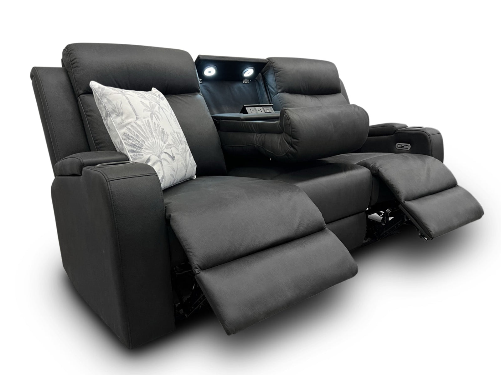 Cleo 3 seater with dual electric recliners | Our Furniture Warehouse